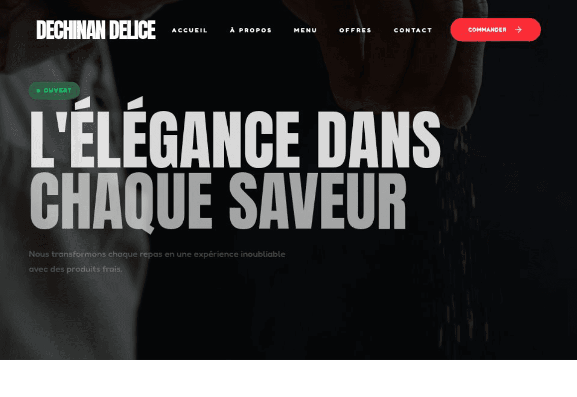 Template E-Commerce Restaurant — Commande via WhatsApp